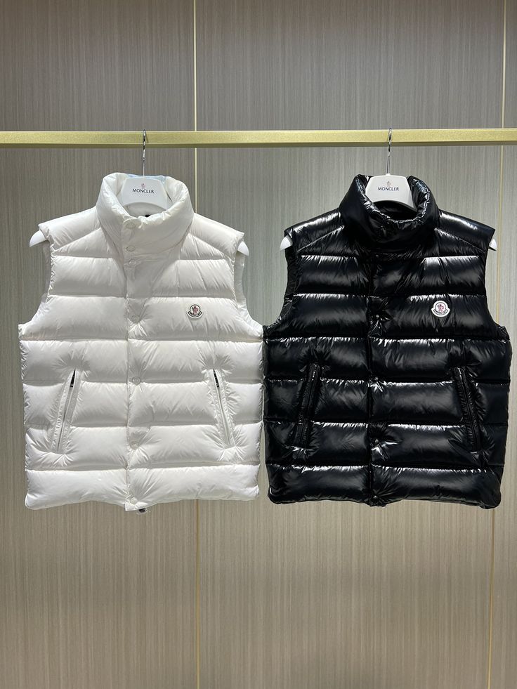 Moncler Down Vest — Stand Collar Puffer Gilet, Black
