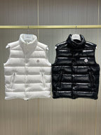 Moncler Down Vest — Stand Collar Puffer Gilet, Black