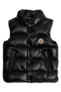 Moncler Down Vest — Stand Collar Puffer Gilet, Black