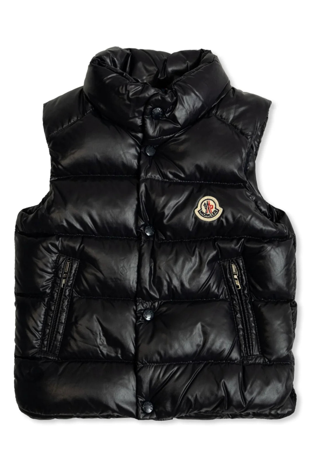 Moncler Down Vest — Stand Collar Puffer Gilet, Black