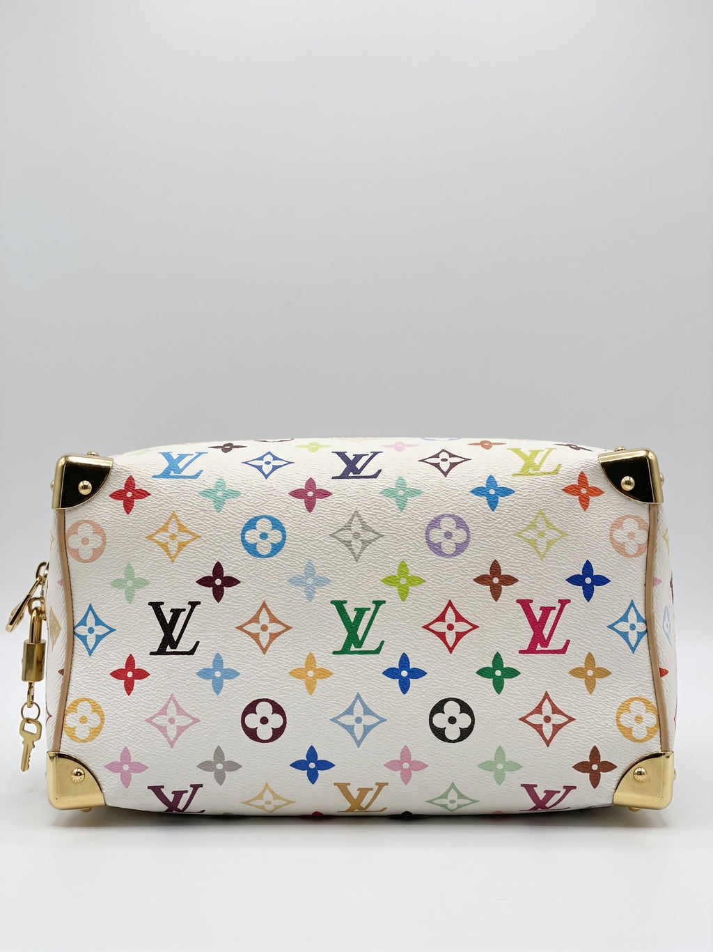 Louis Vuitton x Takashi Murakami Speedy Bandoulière 25 White Multicolore Monogram
