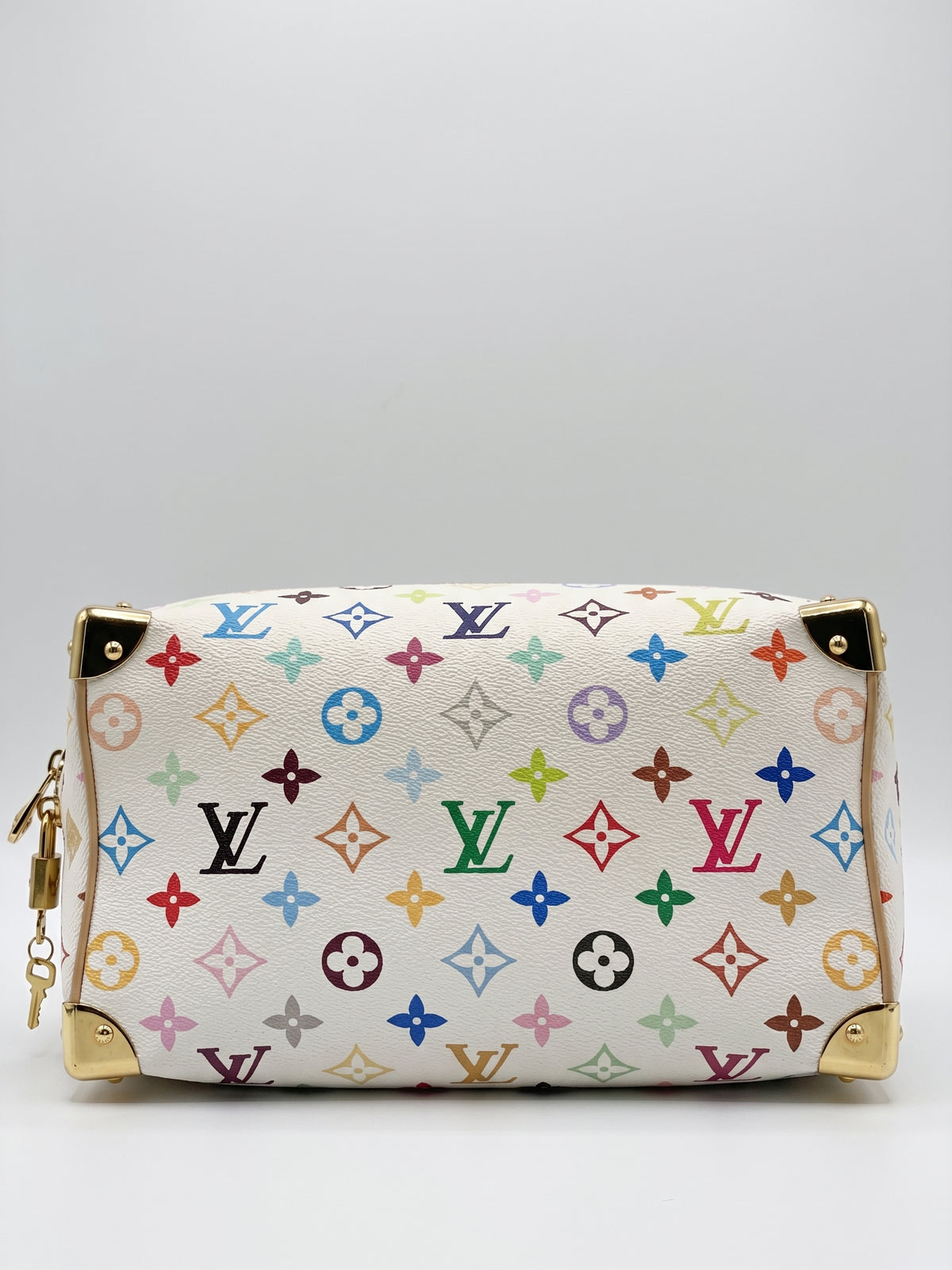 Louis Vuitton x Takashi Murakami Speedy Bandoulière 25 White Multicolore Monogram