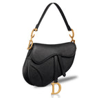 Christian Dior Saddle Bag — Black Grained Calfskin