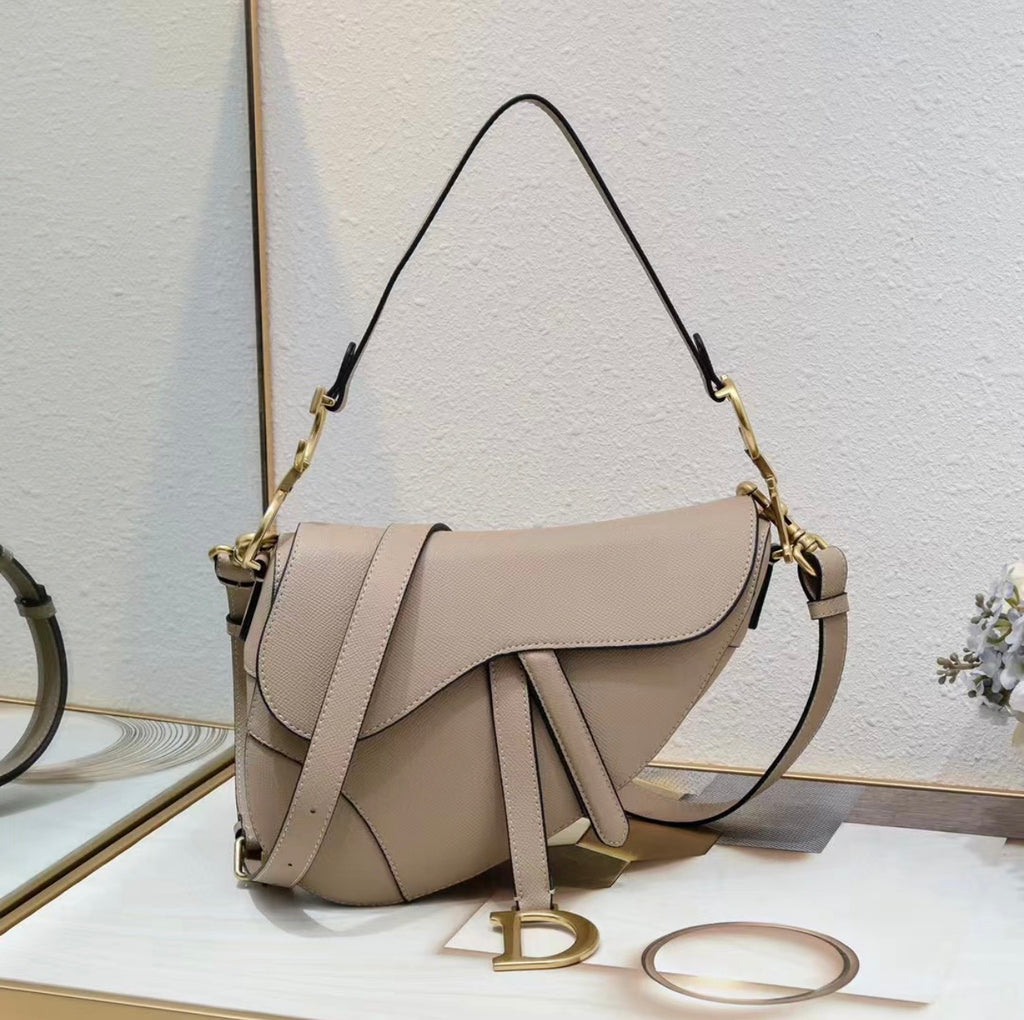 Christian Dior Saddle Bag — Black Grained Calfskin