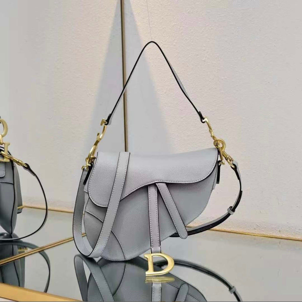Christian Dior Saddle Bag — Black Grained Calfskin
