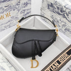 Christian Dior Saddle Bag — Black Grained Calfskin