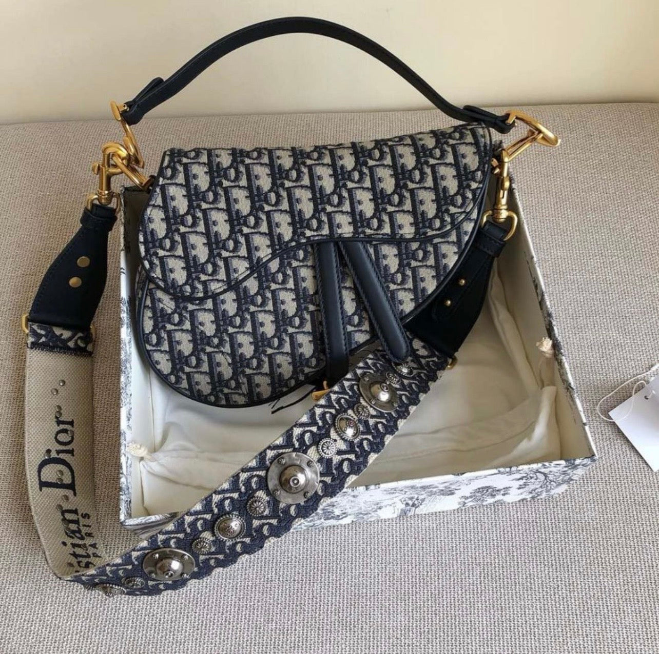 Christian Dior Saddle Bag — Oblique Monogram Canvas