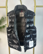 Moncler Down Vest — Stand Collar Puffer Gilet, Black