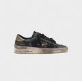 Golden Goose Super-Star Stardan Distressed Sneakers – Black & Gold